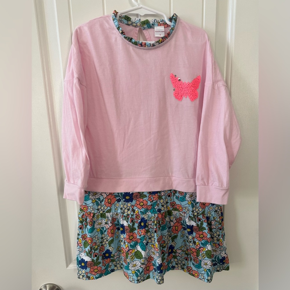 Penelope Plum Girls Drop Sleeve Dress SZ 6